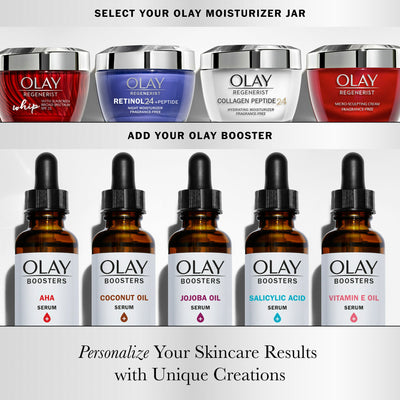 Olay Jojoba Oil Serum, Moisturizing Booster, Fragrance-Free, 1.0 oz