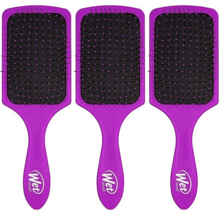 Wet Brush Paddle Detangling Brush, Black, Pink, Purple. Available one or per (Set of 3)