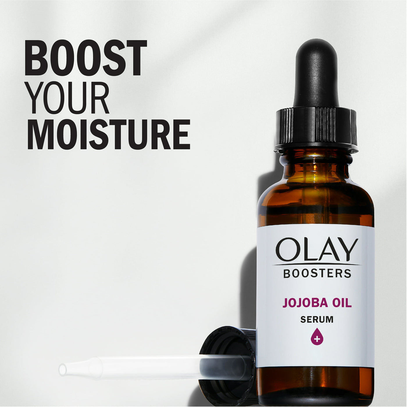 Olay Jojoba Oil Serum, Moisturizing Booster, Fragrance-Free, 1.0 oz