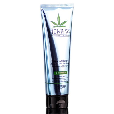 Hempz Triple Moisture-Rich Daily Herbal Replenishing Shampoo, Pearl Blue