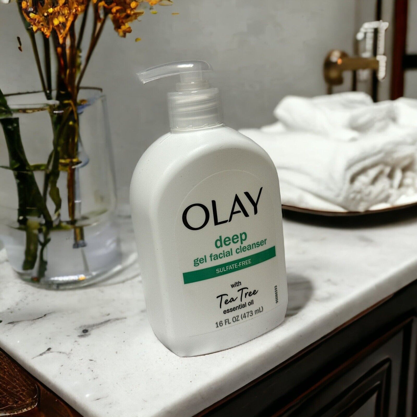 Olay Deep Gel Facial Cleanser with Tea Tree Essential Oil, 16 Oz