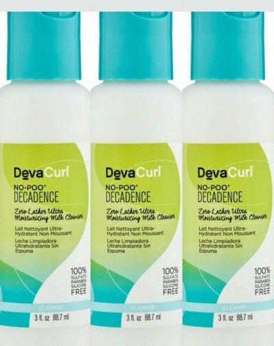 3 DevaCurl No Poo Decadence Zero Lather Ultra Moisturizing Milk Cleanser 3oz( -(Pack of 3)