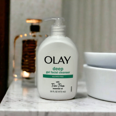 Olay Deep Gel Facial Cleanser with Tea Tree Essential Oil, 16 Oz